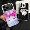 Pink Unicorn Rainbow Shockproof Phone Case for iPhone 17 Air 16 16E 15 Pro Max 14 Plus 13 Mini 12 Back Cover Anti Fall Fundas