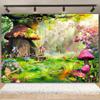 Fairy Tale Enchanted Forest Backdrop Photography Wonderland Dreamy Jungle Mushroom Baby Birthday Party Backgrounds Decor Prop