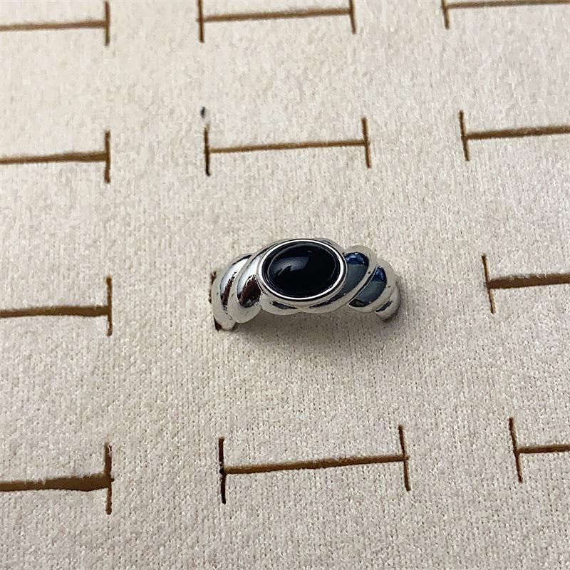 925 Sterling Silver Retro Plain Silver Ring for Women Does Not Fade, Light Luxury, High-end Sense, Versatile Opening Fashion Personality Ring