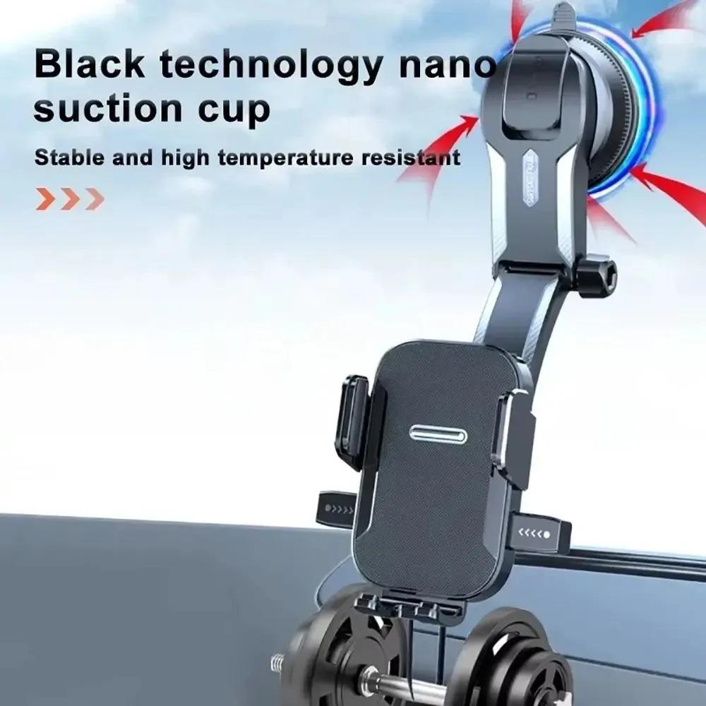Car Dashboard Phone Bracket Universal Auto Cellphone Stand for GPS Navigation Windshield Mount 161 Degree Rotation Holder