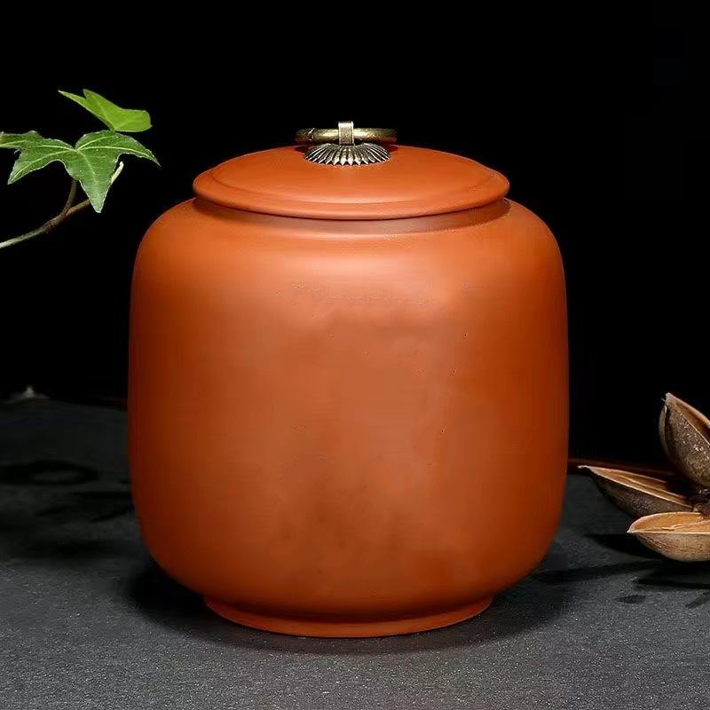 

Nut Coffee Moisture-proof Jars Antique Purple Clay Tea Caddy Spice Airtight Container Home Storage Cans Candy Coffee Storage Jar