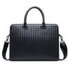 New trendy fiber woven portable horizontal men's briefcase computer bag single shoulder diagonal span bag crossbody