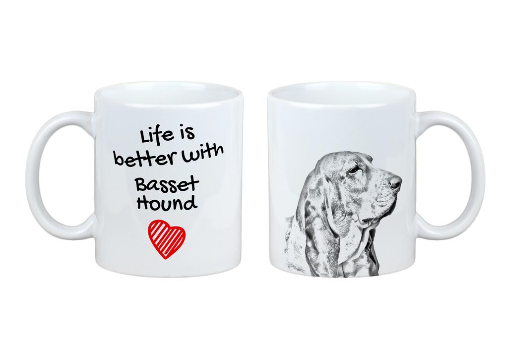 Basset Hound - cup with a dog, cup with a photo, personalized gift from the Art-Dog brand