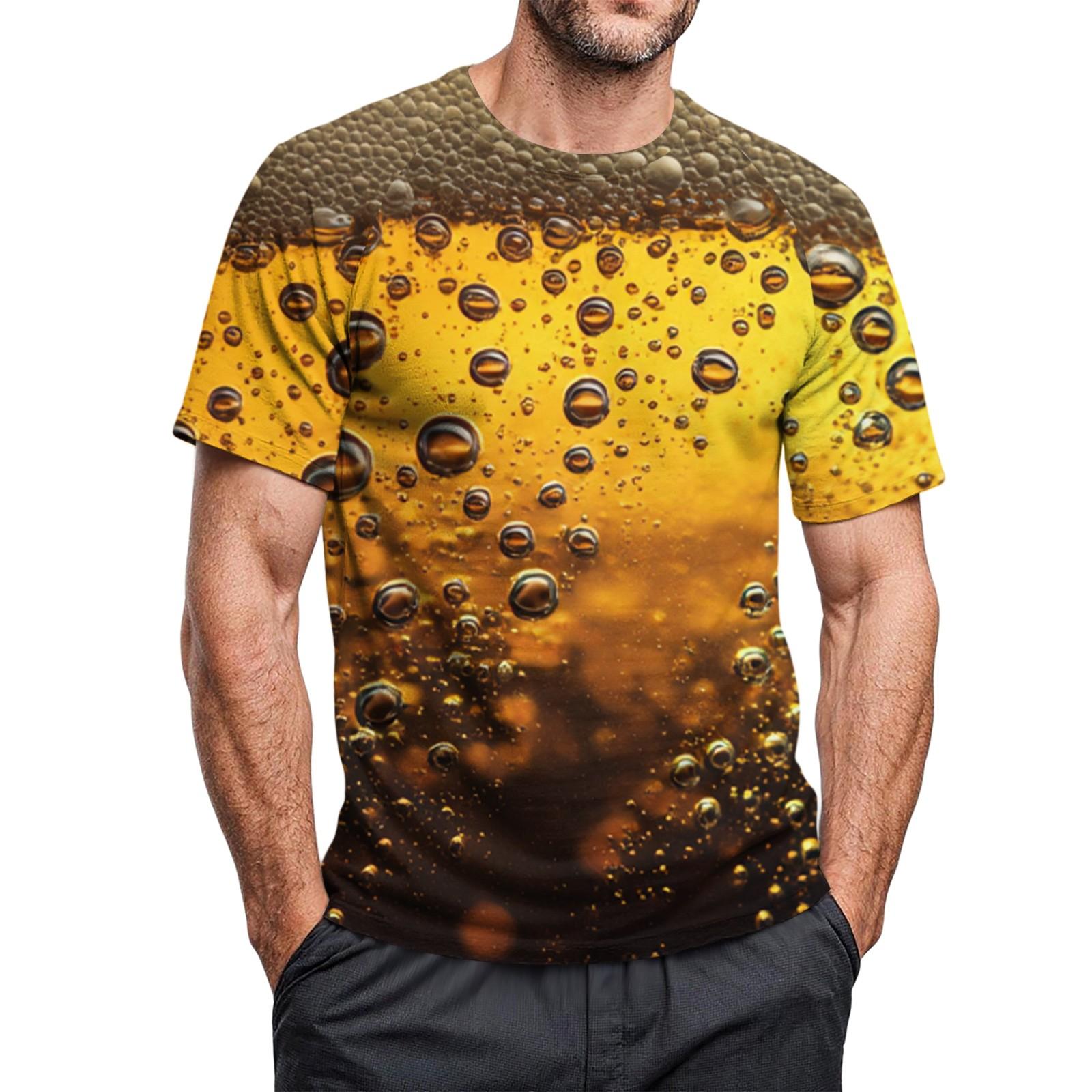 Мужская повседневная футболка с круглым вырезом и короткими рукавами с принтом L 1498₽