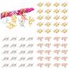 20pcs Leaf Headwear Hair Braid Tubes Metal Cuff Clips Braids Hair Beads  for Women Girls
