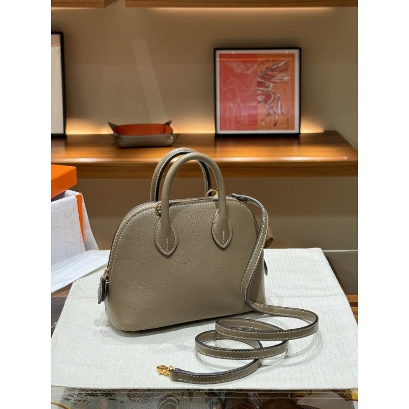 Bowling Messenger Bag aus Rindsleder erster Schicht neue High-End-Umhängetasche Nischenleder Pendler-Tasche Handtasche