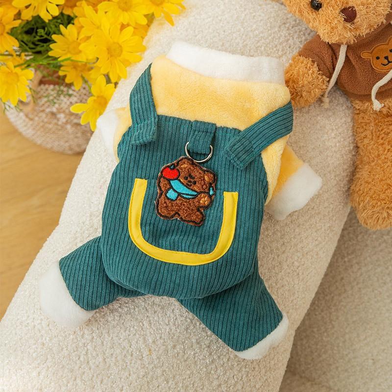 Autumn and winter dog clothes can lead the bear Teddy Bigbear Pomeranian cat Schnauzer small dog pet clothing