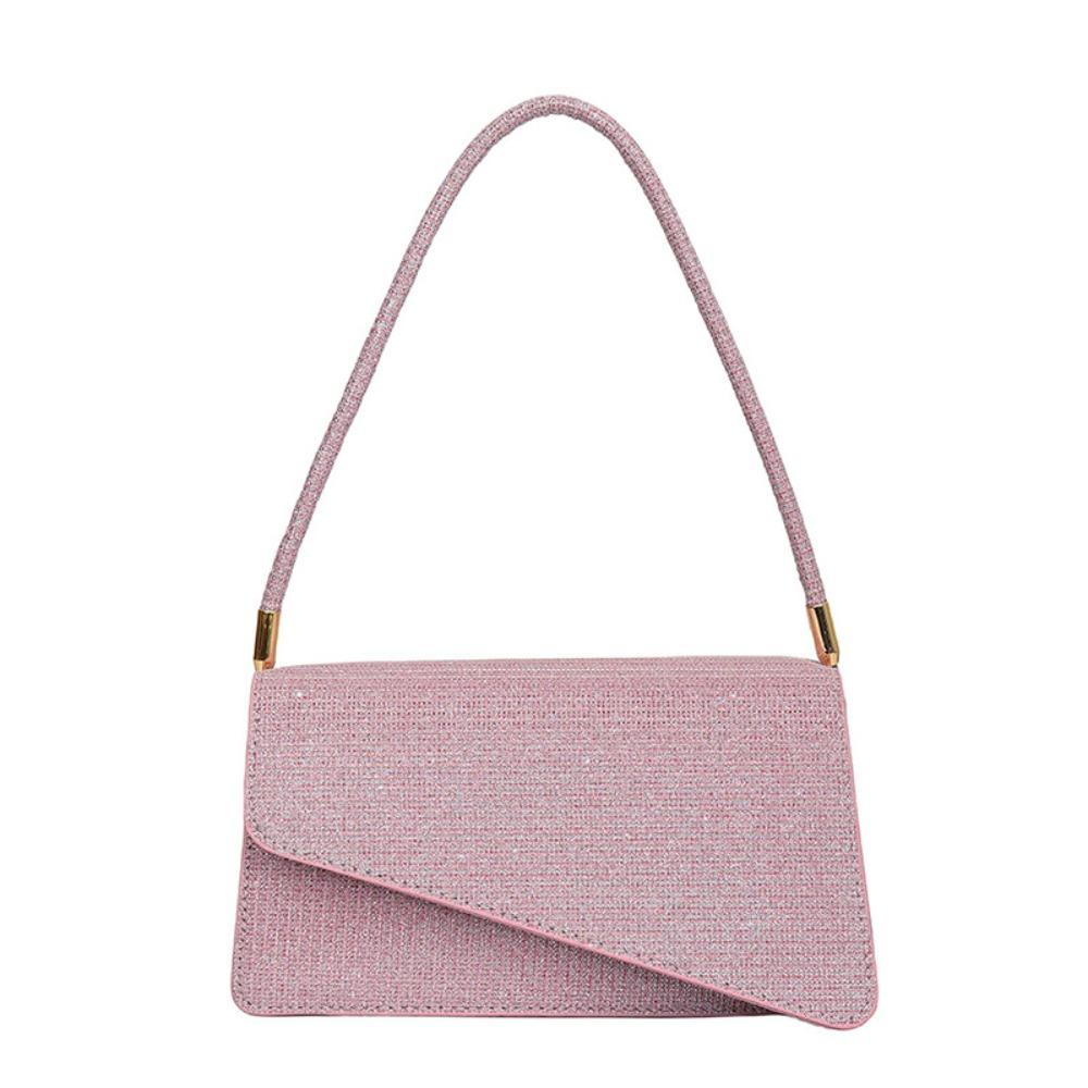 Блестящая женская сумка со стразами из искусственной кожи, элегантная вечерняя банкетная сумка для женщин розовый