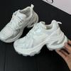 2025 Summer New Thin Sports Shoes Breathable Mesh Thick Sole Heightening Dad Shoes Women's Little White Shoes Ruth Same Style