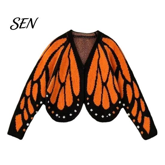 Costume di Halloween Maglieria Estetica Shawl Cardigan a Maglia Farfalla, Poncho a Manica Pipistrello Aperto Davanti Abbigliamento Artistico per Festival per Donne Mantellina,