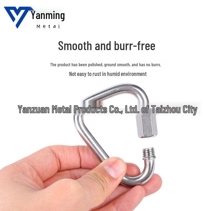 304/316 Stainless Steel Triangle Quick Link Lock Carabiner Buckle