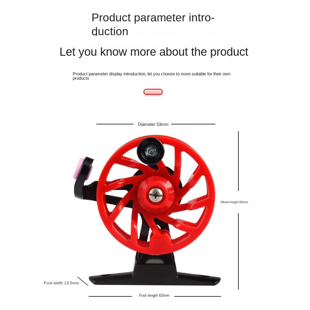1:1 Gear Ratio Ice Fishing Wheel Metal Bait Casting Reels Plastic Spool Fishing Reel Smooth Handle Braking Aluminium Alloy