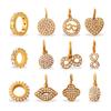 Exquisite Shining Diamond-Encrusted Gold Pendant, High-End Temperament, Light Luxury Earrings, Necklaces, Jewelry Accessories