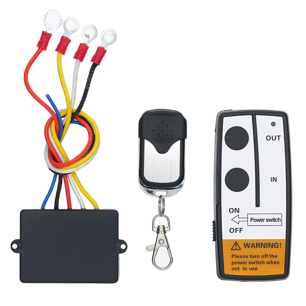 12V   Wireless Winch Remote Control Kit 12V 50ft 2 Remotes with Indicator Light for Truck   ATV SUV