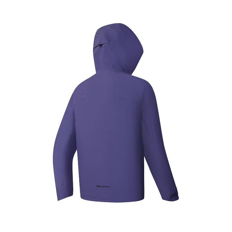 Fila Explore Series Classic Brand Letter Logo Casual Simple Solid Color Basic Hooded Woven Jacket Men Jackets Dark-Purple A11M517713F-DP