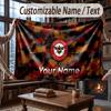 Coperta Plaid in Flanella con Nome Personalizzato Modello Calcio Brentford Calda Decorazione per la Casa