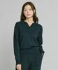 210EDIT Women'S Cashmere Blend Collared Knit [Teal Blue]_Zd4Sw510