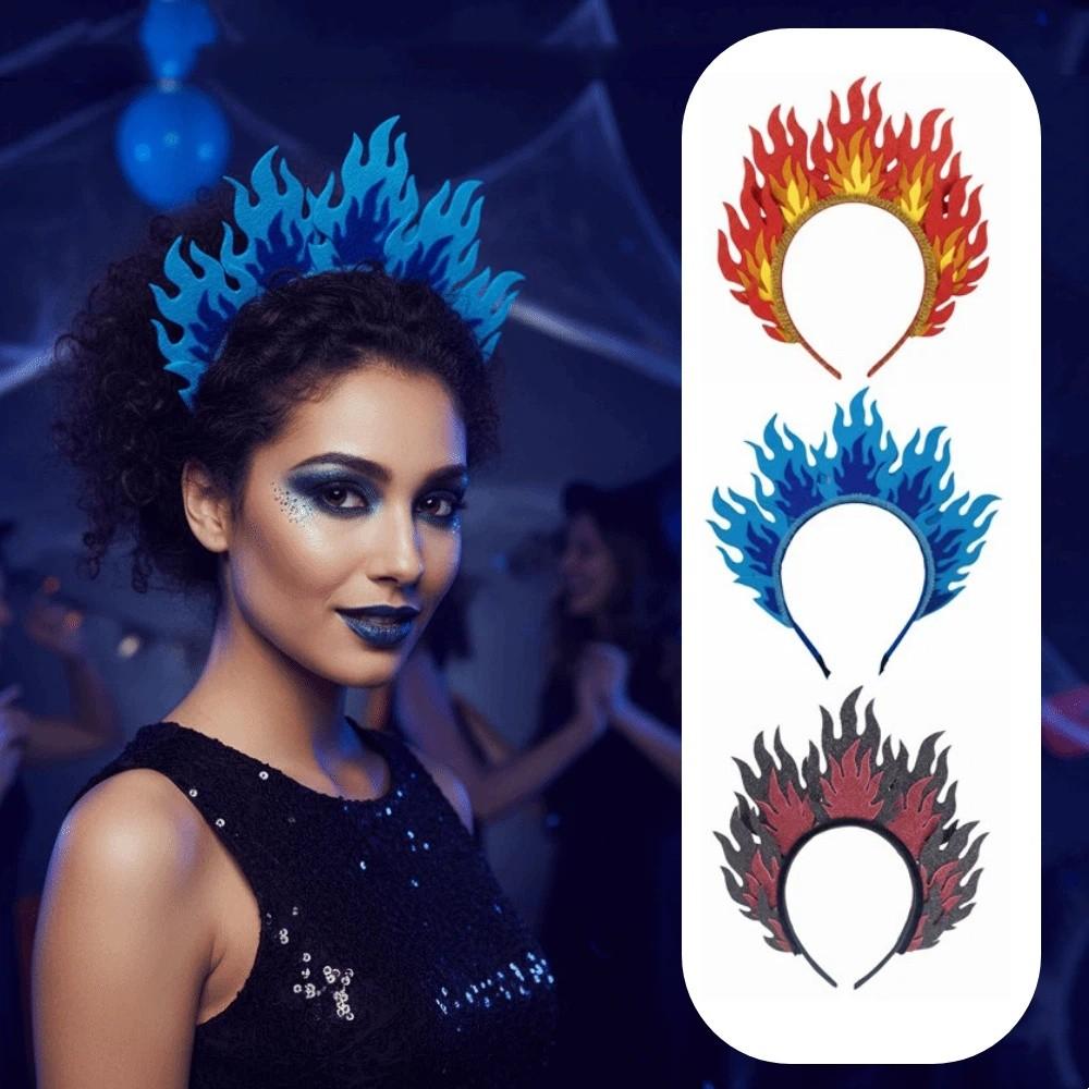Bequemes Halloween-Haarband Feuerförmig Feuerförmiges Stirnband Cosplay-Party