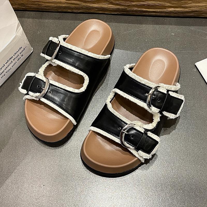 

2025 spring new square head, wedge heel, high heel temperament, thin French fashion, sexy and beautiful, open-toed women s drag 35