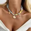 IngeSight.Z 2026 Boho Ocean Theme Ribbon Choker Necklace Starfish Flower Scallop Heart Pendant Neck Accessory Y2K Jewelry Lady