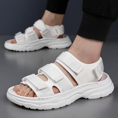 Nuove Sandali da Spiaggia Peep Toe Uomo Estivi Suola Spessa Morbida Antiscivolo Traspiranti Sneakers Sandali da Spiaggia Leggeri per Esterno