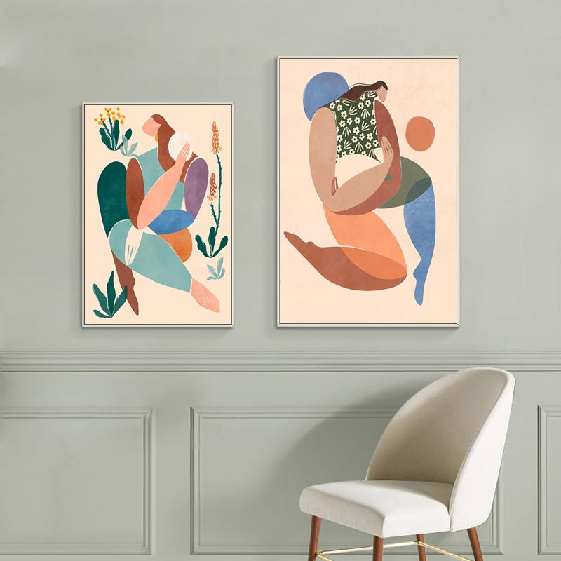 Abstract Modern Girl Body Wall Art Canvas Painting Nordic Posters and Prints Wall Pictures for Living Room Bedroom Home Decor