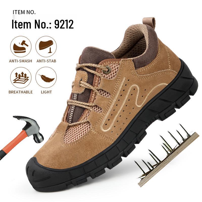 Men's Fire-Resistant Steel Toe Work Shoes - Anti-Smash, Anti-Piercing, Anti-Scald, Comfortable and Safe.