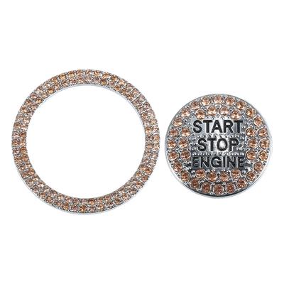 INFINAUTO Universal Bling Car Engine Start Stop Button Cover Car One Click Push Start