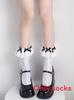 Lolita Summer Knee Socks With Lace Trim And Heart Pattern For Girls