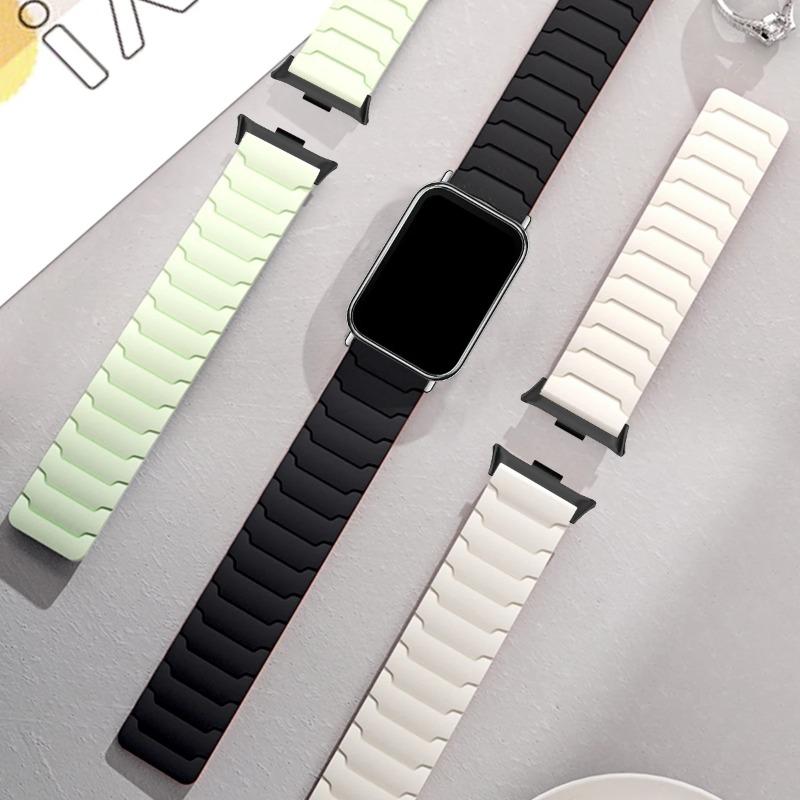 Magnetisches Silikonarmband für Redmi Watch 6 5 Watch 4 Sportarmband für Mi Band 9Pro 8Pro Armband Atmungsaktives Armband Zubehör