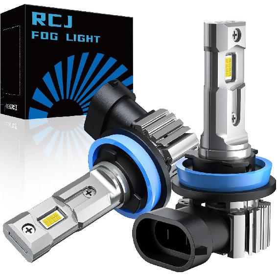 RCJ 9005 Bulbs, 16000LM Super Bright HB3 Fog Light, 6000K Cool White, Real 1:1 Size Plug and Play, Canbus Ready, lP67 Waterproof, Pack of 2