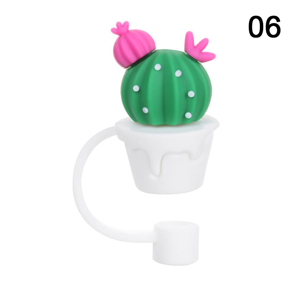 Airtight Straw Tips Cartoon Plugs Cover Cup Accessories Drinking Dust Cap Silicone Straw Plug