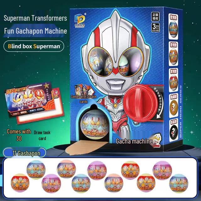 Superman Interaktive Gachapon Maschine Blind Box Spielhaus - Lustiges Geschenk für Jungen & Mädchen