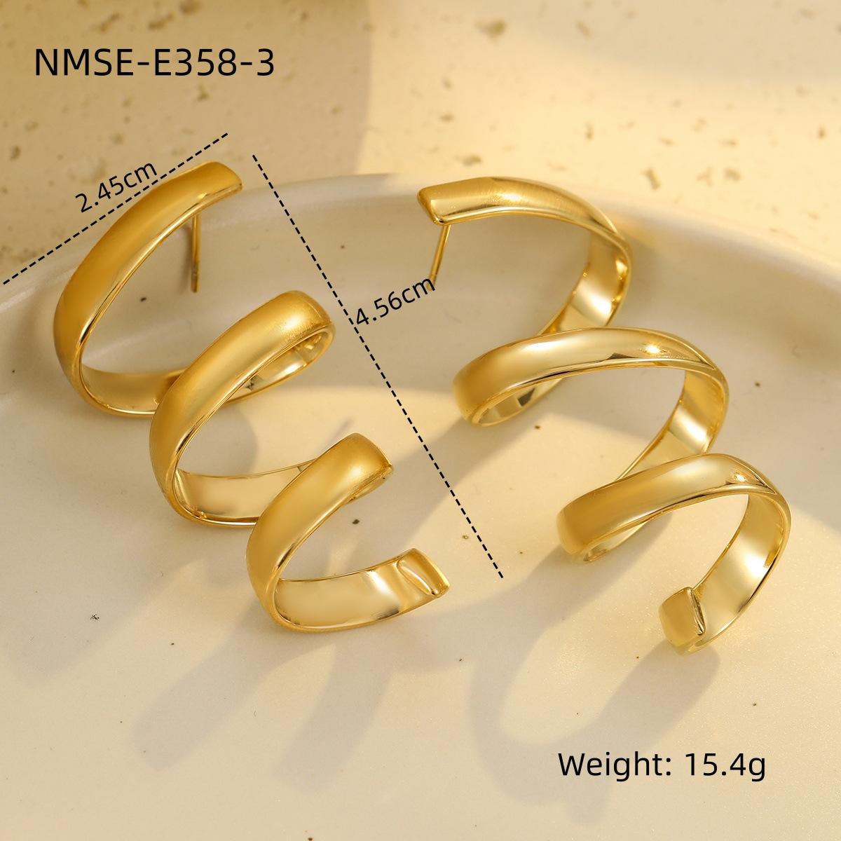 GEMCHIC Women s Vintage Retro Metal Spiral Stud Earrings Exaggerated Geometric Ear Cuff Fashion Statement Jewelry 18K