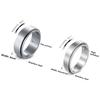 Stainless Steel Rotating Decompression Rings for Couples: Modern and Stylish