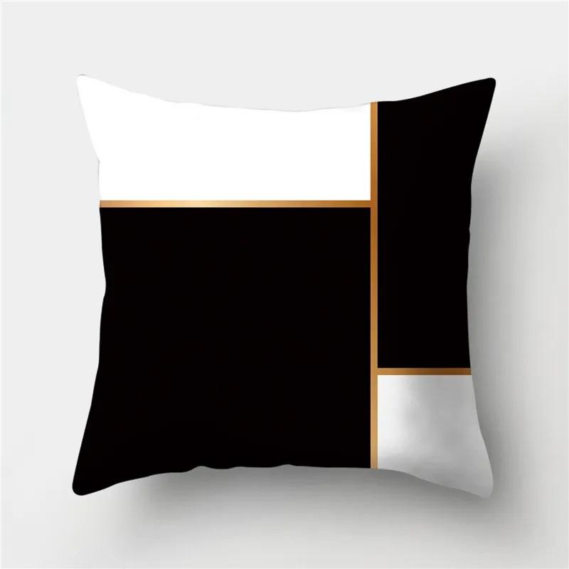 45x45cm black geometric stripes irregular pattern series cushion cover square pillow case home office bedroom decoration