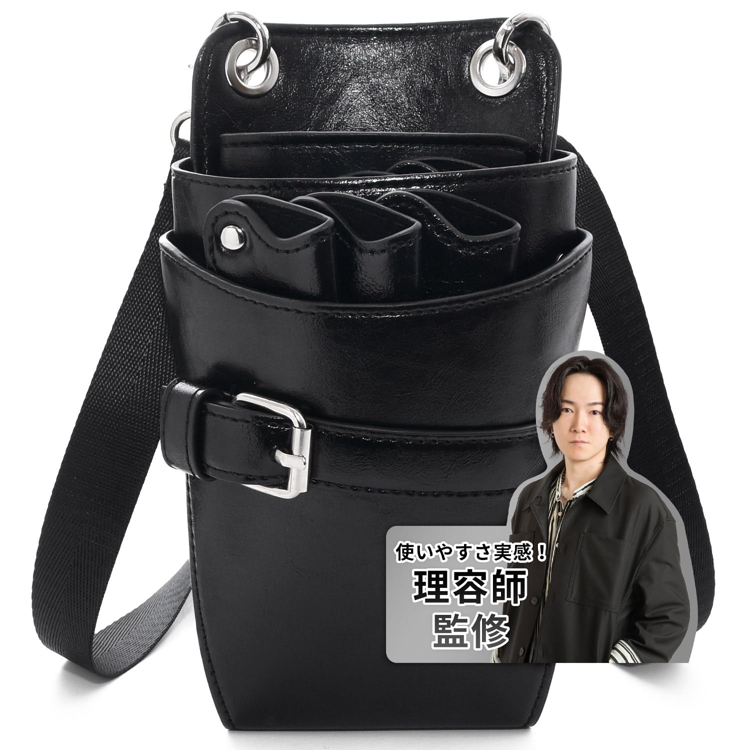 

Чохол для ножиць Чохол для ножиць Під наглядом 7 ножиць x Ремінь x Шкіра PU Сумка для ножиць Шкіряна сумка [Translove] Перукарі, Тримери, [Продукт Перукарі] чорний