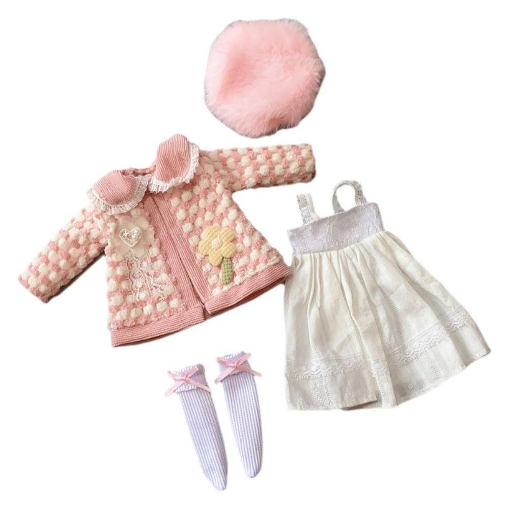 Casual Style Bjd Doll Clothes Outfit Set Mini Doll Dress 1/6 Dolls Clothes  DIY Accessories