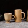 1/2pcs Solid Wood Handle Handy Cup Creative Wooden Mug for Coffee Tea Beer Multi Purpose Household Commercial Use Durable Beech