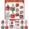 Christmas Themed Pattern Paper Box Set Holiday Decoration Props For Holiday Celebrations