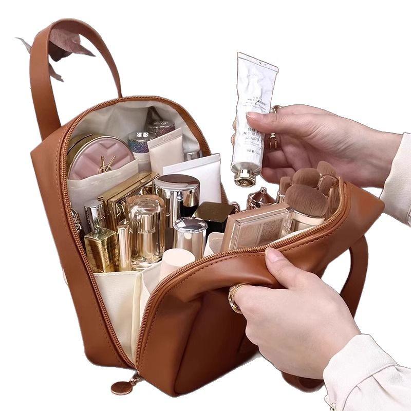 Tragbare Muschel-Kosmetik- und Toilettenartikel-Tasche - Große Kapazität für Reise- und Hautpflege-Aufbewahrung