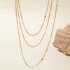 Personalized Minimalist Metallic Three-Layer Thin Chain Necklace Ladies' Party Gifts Fashionable Jewelry