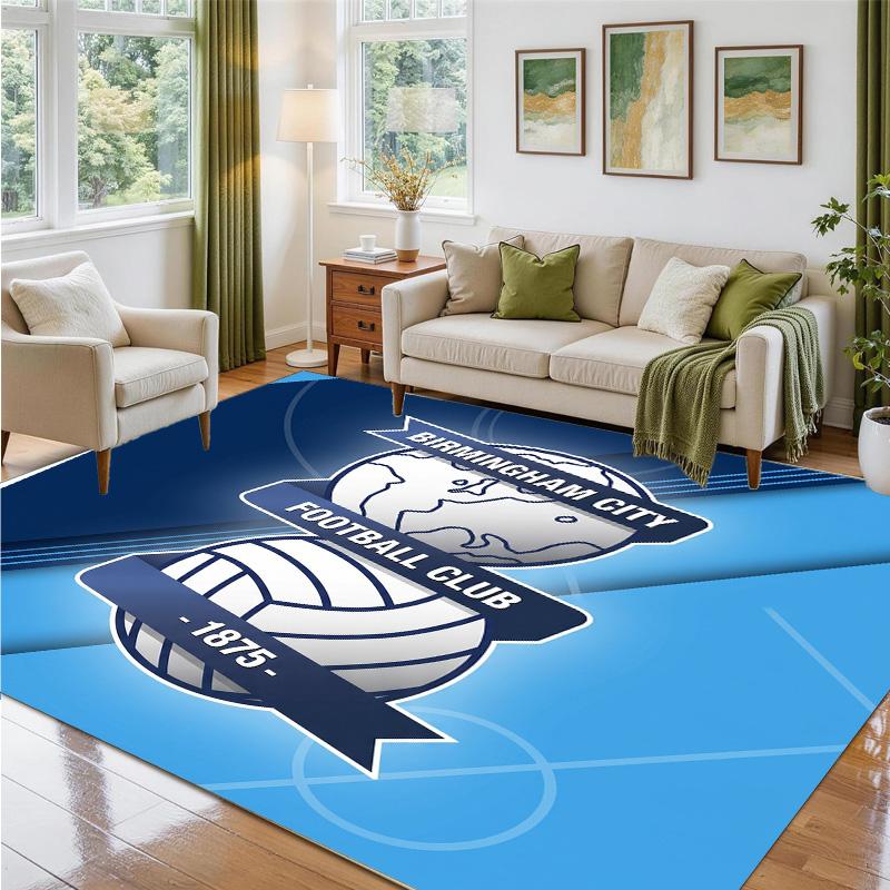 Birmingham City Design Crystal Velvet Rug Soft Decorative Mat for Bedroom Entrance