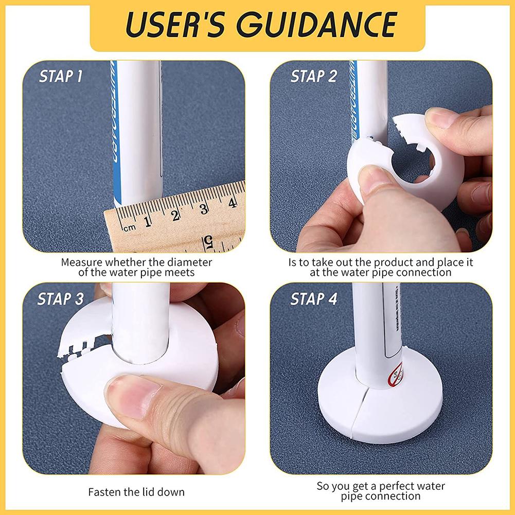 4 szt. 15mm Kołnierze Rur Grzejnikowych Osłona Plastikowa Rozeta Grzejnikowa Osłona Rury Wodnej Na Ścianę Kanał Bateria