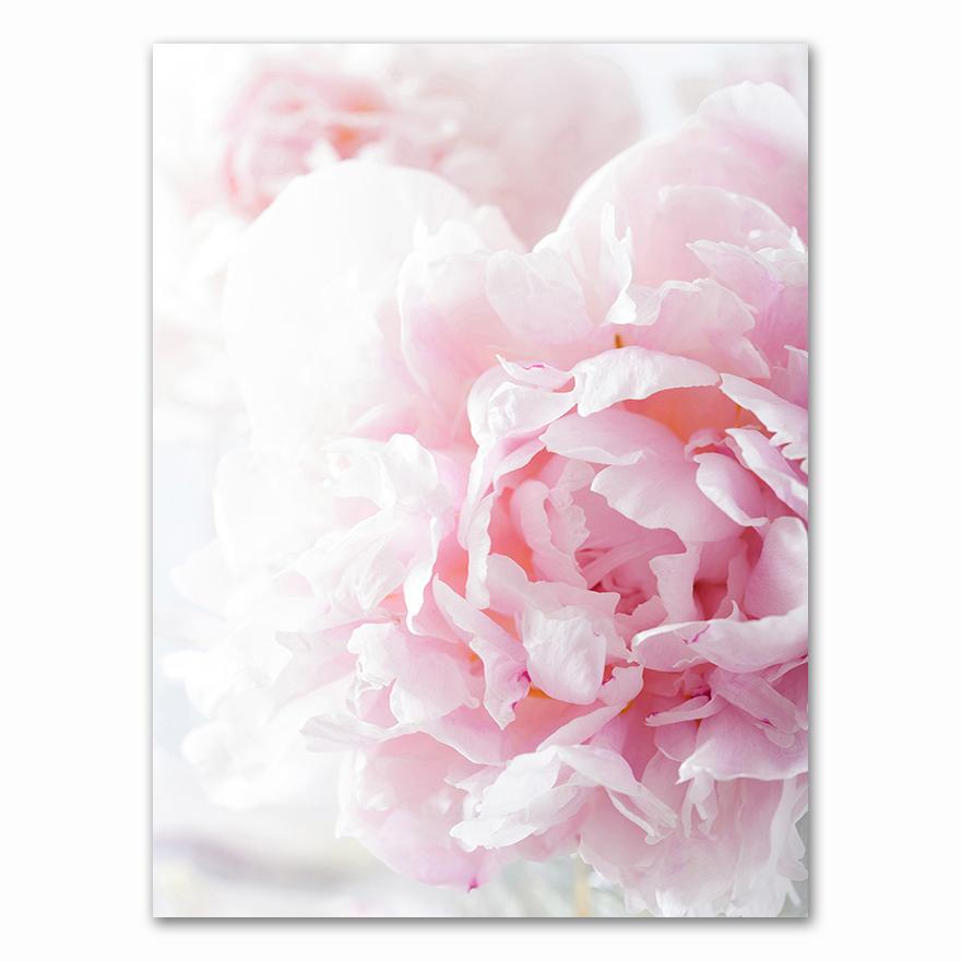 Canvas Painting Elegant Peony Flower Phrase Poster And Print Wall Art Picture For Living Room Home Decoration Nordic Decor