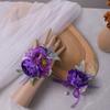 Elegant Silk Floral Arrangements Brooch/ Wrist Flower For Wedding Bridesmaid Bridal Party Decoration