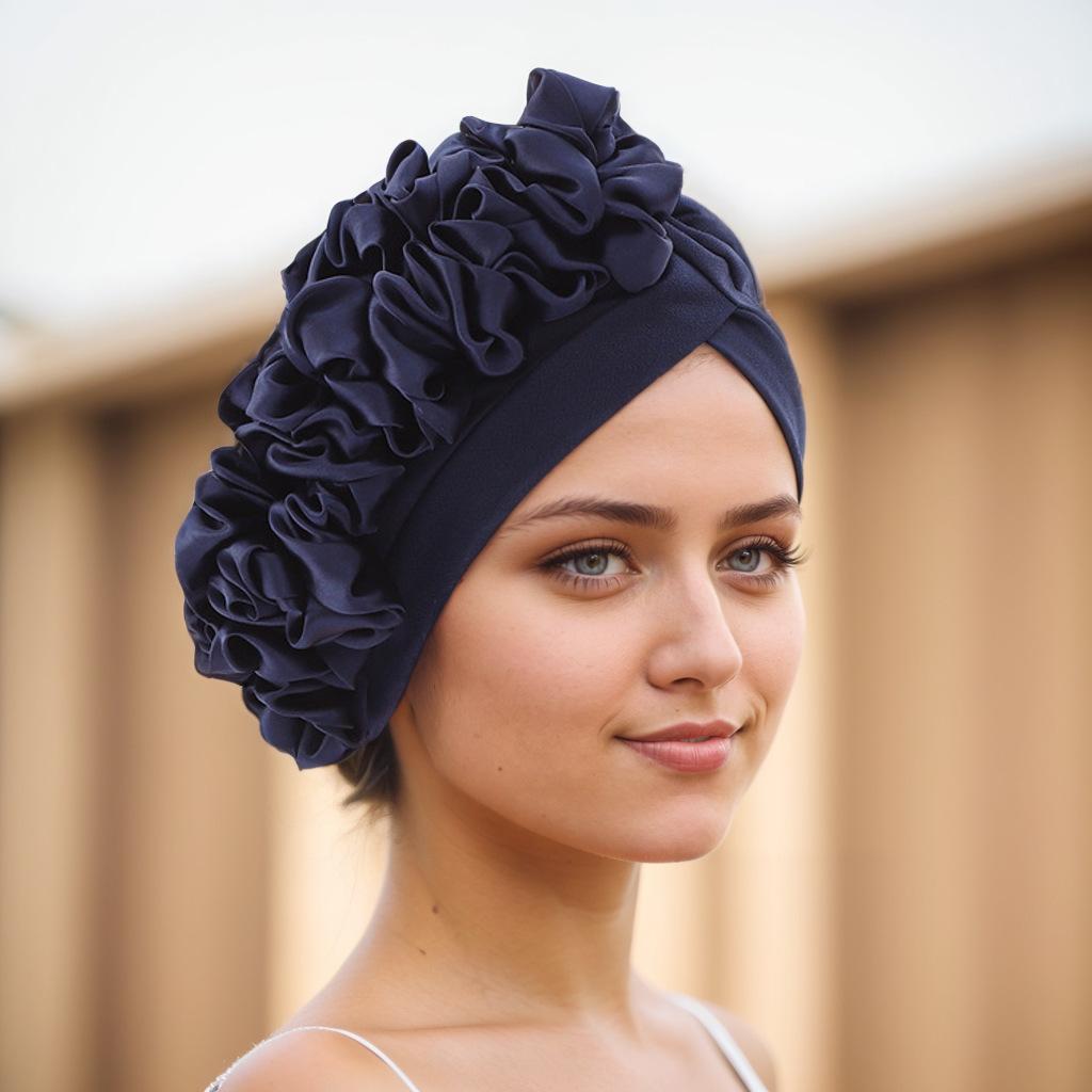 JYL TS DIY Shein TEMU European American New Cap Braid Gold Thread Turban Hat
