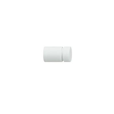 UNION TH-2653-22-688 Tirador de Gabinete de Aluminio con Recubrimiento de Goma Blanco Mate Diámetro 15x25mm