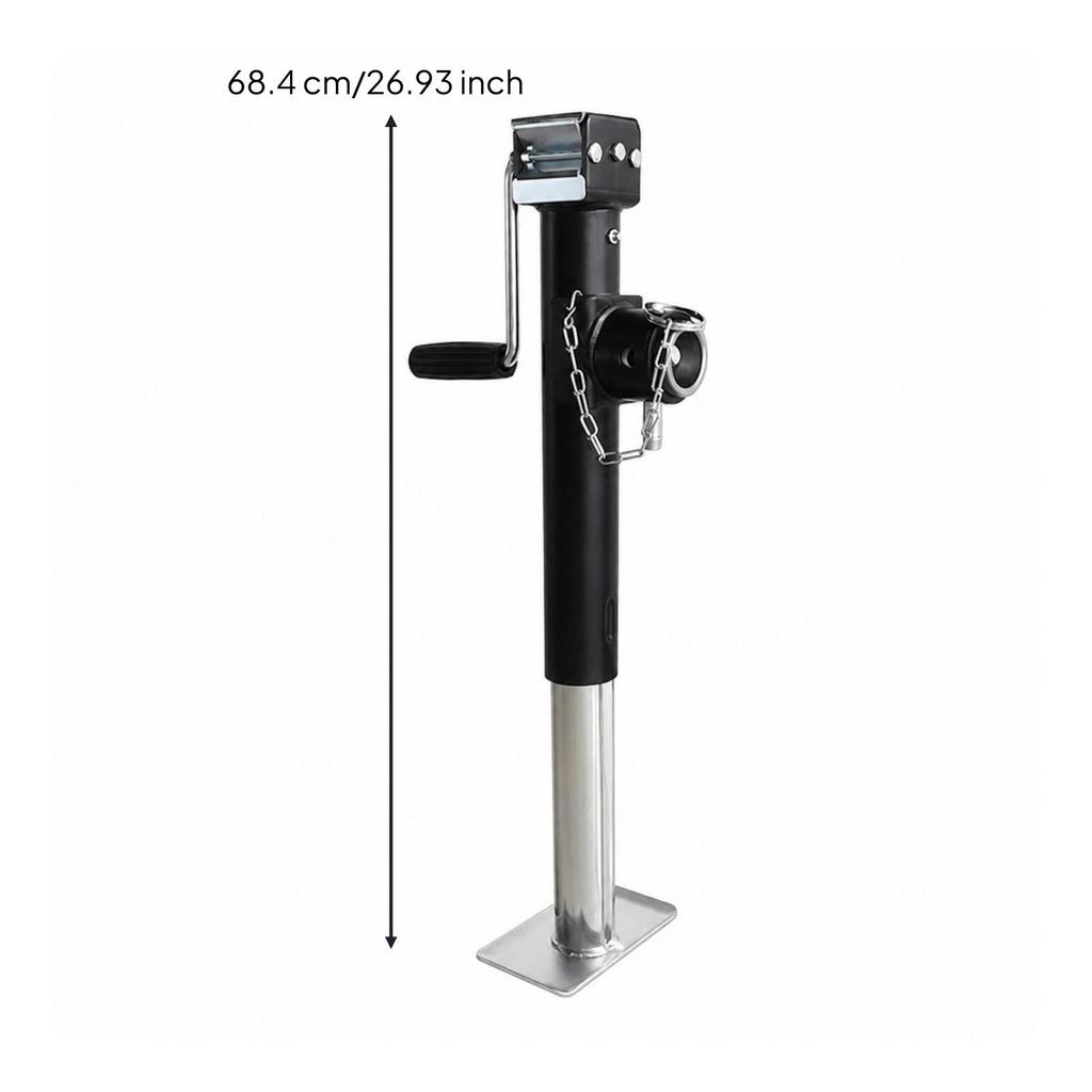 Side-Wind Trailer Jack Adjustable Round-Tube Stable for Rv Owners