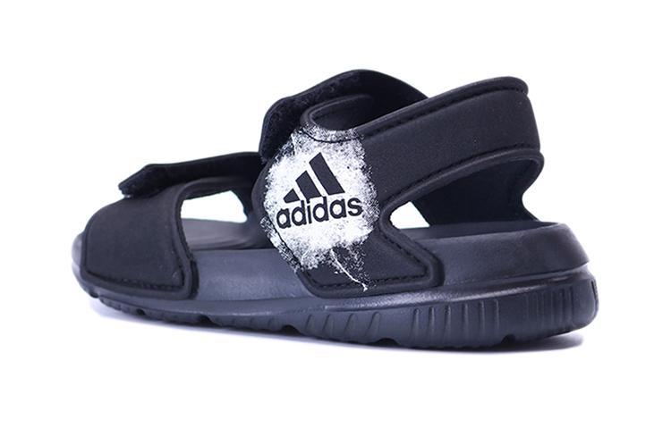 Adidas Altaswim C Synthetic Leather Slip Resistant Abrasion Resistant Sandal Black Children Aged 3 7 Years Old BA9288